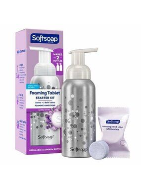 Softsoap Foaming Hand Soap  Starter Kit Lavender Refillable Aluminum Bottle